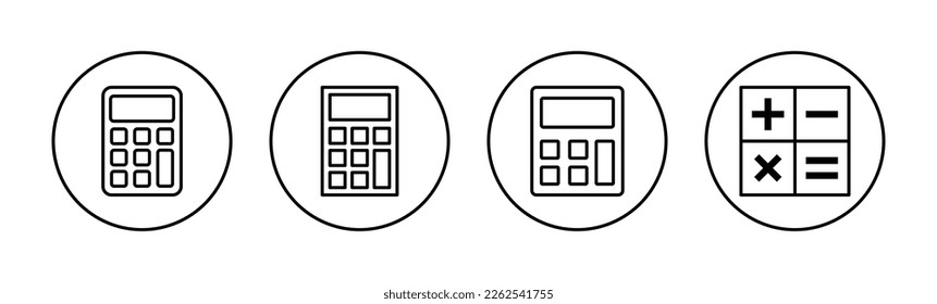 Calculator icon vector for web and mobile app. Accounting calculator sign and symbol.