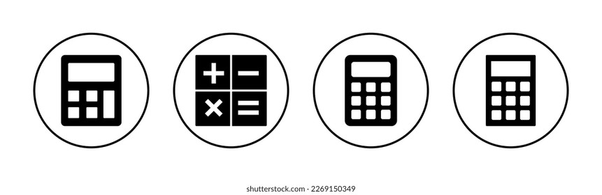 Calculator icon vector for web and mobile app. Accounting calculator sign and symbol.