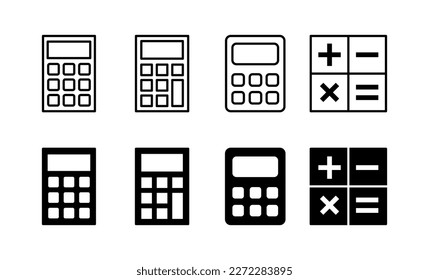 Vector de iconos de la calculadora para aplicaciones web y móviles. Signo y símbolo de la calculadora de contabilidad.
