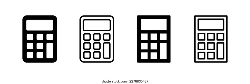 Calculator icon vector for web and mobile app. Accounting calculator sign and symbol.