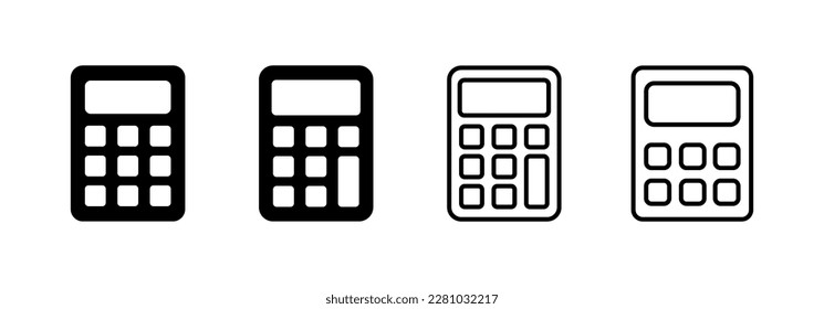 Calculator icon vector for web and mobile app. Accounting calculator sign and symbol.