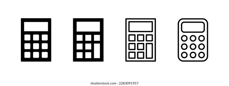 Calculator icon vector for web and mobile app. Accounting calculator sign and symbol.