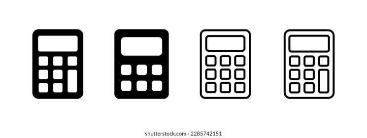 Calculator icon vector for web and mobile app. Accounting calculator sign and symbol.