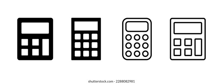 Calculator icon vector for web and mobile app. Accounting calculator sign and symbol.