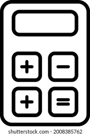 Calculator icon vector with white background.