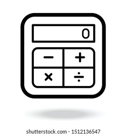 Calculator icon vector,isolated vector illustration