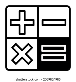 calculator icon vectot, 
button box calculator icon