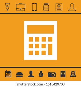 Calculator icon for web and mobile