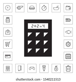 Calculator icon for web and mobile
