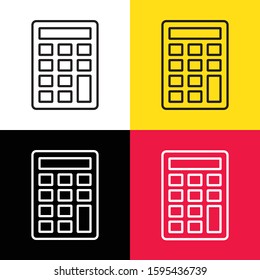 Calculator icon for web and mobile