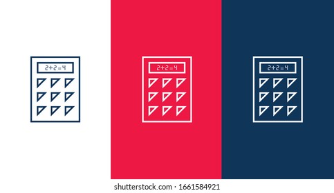 Calculator icon for web and mobile