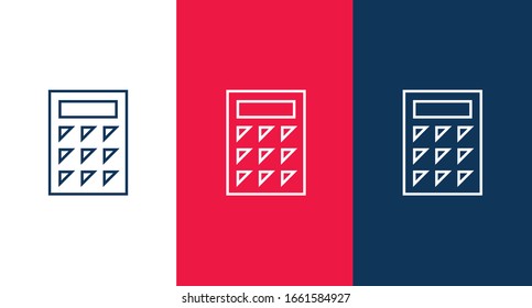 Calculator icon for web and mobile