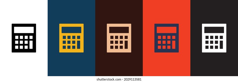 Calculator icon for web and mobile