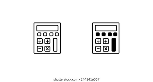 Rechner-Symbol mit weißem Hintergrund Vektor Stock Illustration