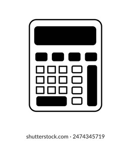 calculator icon with white background vector stock illustration