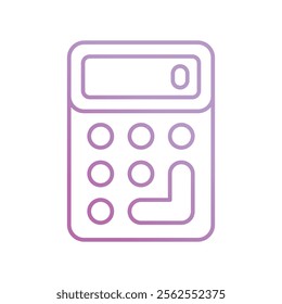 calculator icon with white background vector stock illustration