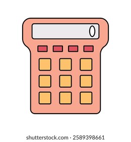 calculator icon with white background vector stock illustration