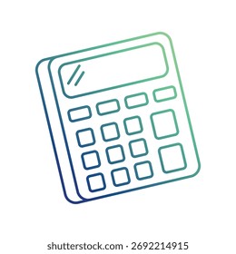 Icono de la calculadora con el fondo blanco Ilustración de stock de Vector
