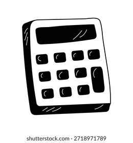 ícone de calculadora com fundo branco vetor ilustração stock