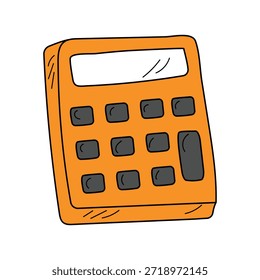 ícone de calculadora com fundo branco vetor ilustração stock