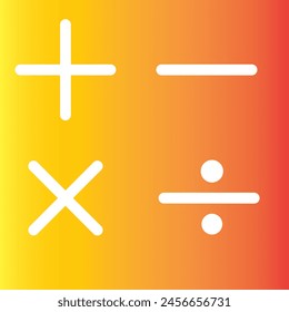 Calculator icon in yellow background.