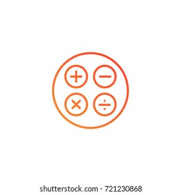 Calculator icon.gradient illustration isolated vector sign symbol