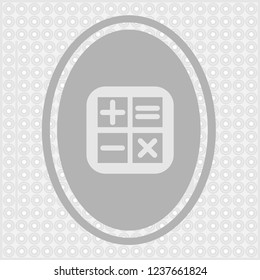 Calculator icon,grey isolated vector illustration.