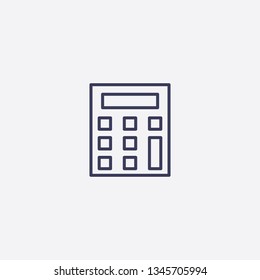 calculator icon.Outline calculator vector, illustrated icon for modern web and mobile design