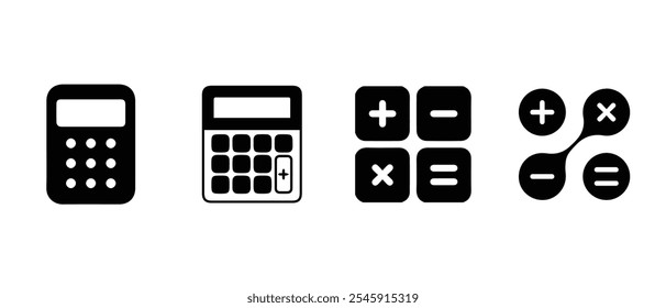 Calculator Icons Pack Vector Accounting Calculator Icon