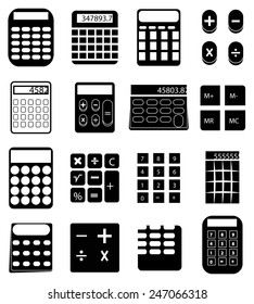 Calculator icons set