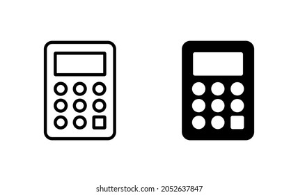 Calculator icons set. Accounting calculator sign and symbol.