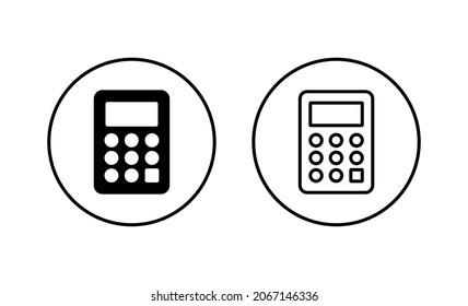 Calculator icons set. Accounting calculator sign and symbol.