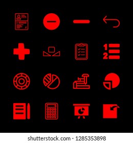 calculator icons set with custom options, add symbol and calculator with number one vector set