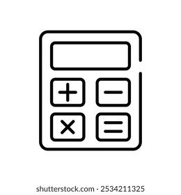 Os ícones da calculadora definem cinco ilustrações de estoque de vetor de estilo diferente