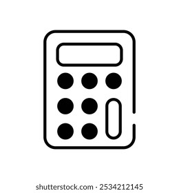 Calculator icons set five different style vector stock illustration