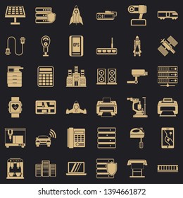 Calculator icons set. Simple style of 36 calculator vector icons for web for any design