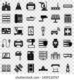 Calculator icons set. Simple style of 36 calculator vector icons for web for any design