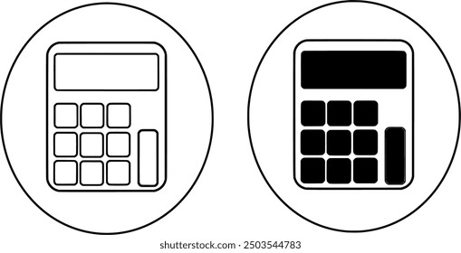 calculator icons set. Two calculator icons, color icons, vector icons