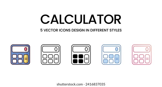 Calculator icons set vector illustration. vector stock,