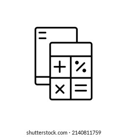 Calculator icons  symbol vector elements for infographic web