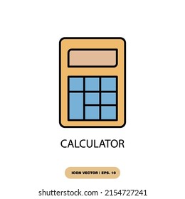 símbolos de iconos de cálculo elementos vectores para web infográfica