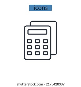 Calculator icons  symbol vector elements for infographic web