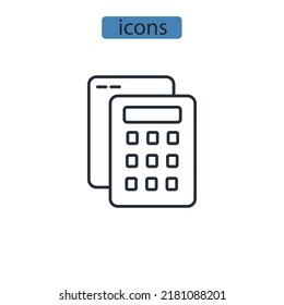 Calculator icons  symbol vector elements for infographic web