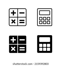 Calculator Icons Vector. Accounting Calculator Sign And Symbol.