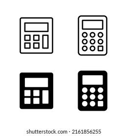 Calculator icons vector. Accounting calculator sign and symbol.