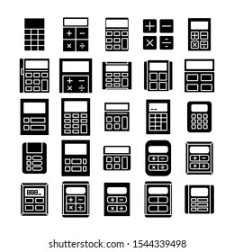 calculator icons vector illustration set