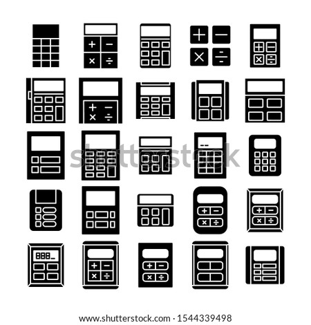 calculator icons vector illustration set