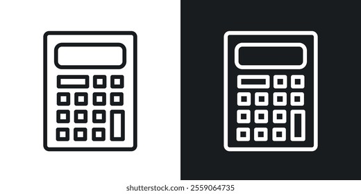 Calculator icons. vector set in black colors