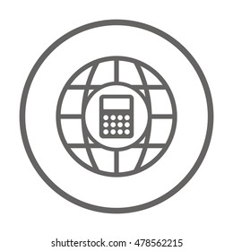 Calculator icon,vector. Flat design.  