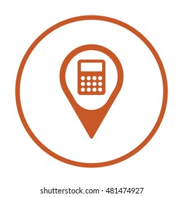Calculator icon,vector. Flat design.  